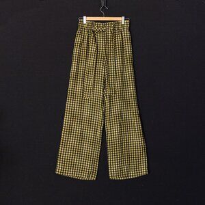 BNWT Not Perfect Linen Gingham Elastic Pants - Medium